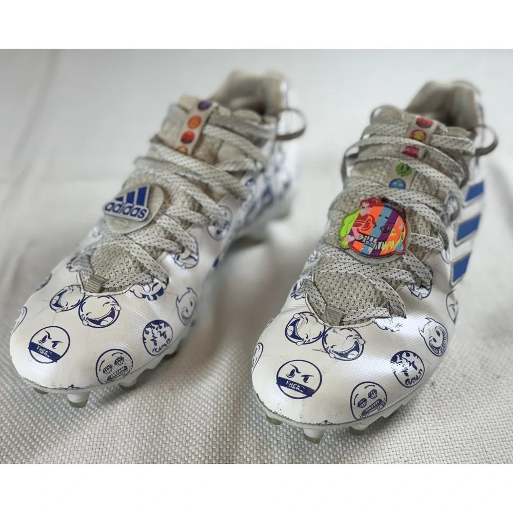Adidas Freak Football Shoes Sz 9.5 Mens Multicolor Cartoon Emoji Cleats Athletic
